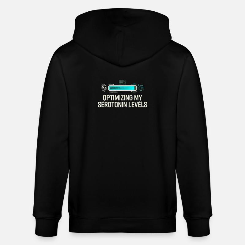 Serotonin Optimizing - Stanley/Stella Unisex Bio-Kapuzenjacke CULTIVATOR - Schwarz