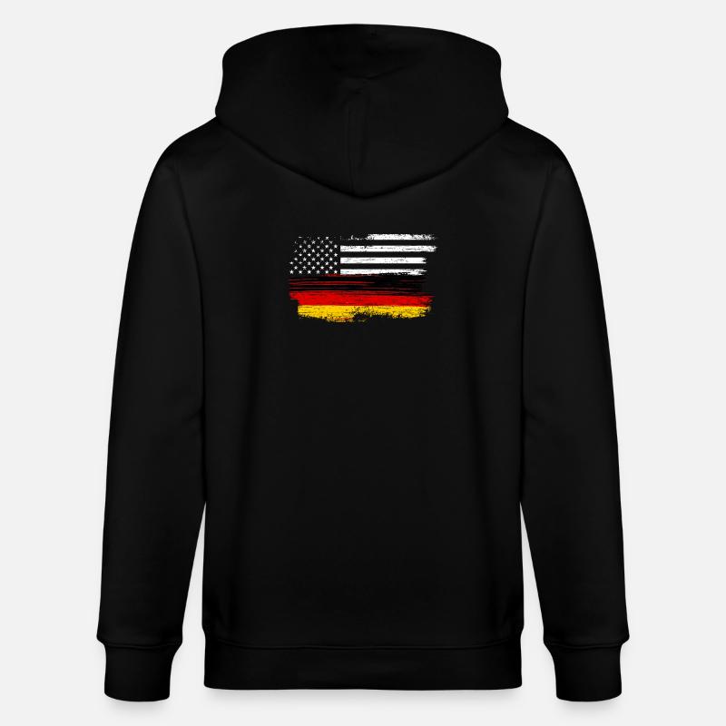 Drapeau Grunge Coup de pinceau - Veste à capuche bio CULTIVATOR Stanley/Stella Unisexe - noir