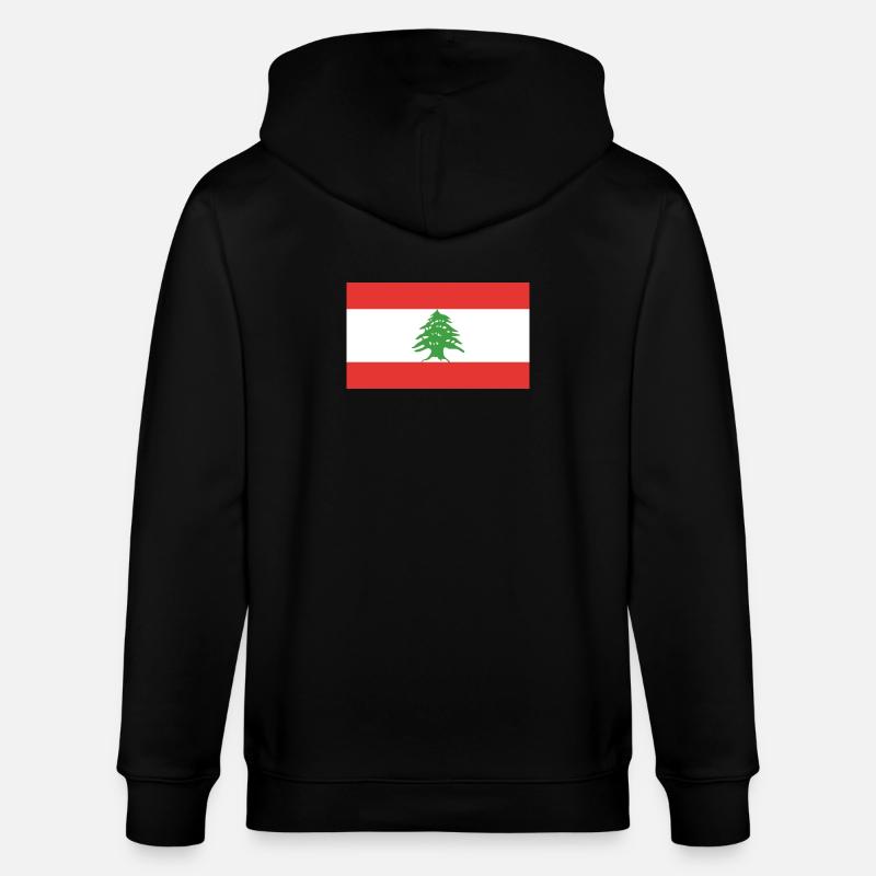 Drapeau du Liban - Veste à capuche bio CULTIVATOR Stanley/Stella Unisexe - noir