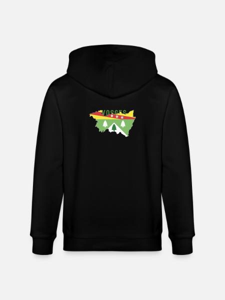 Kort over Vogeserne og dets våbenskjold - Stanley/Stella økologisk unisex-hættejakke CULTIVATOR  - sort
