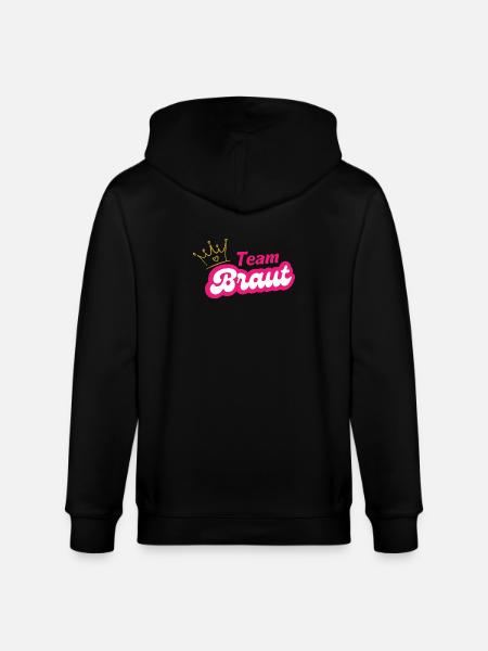 Team Bridal Crowns Pink Design - Stanley/Stella CULTIVATOR Unisex Organic Hooded Jacket - black