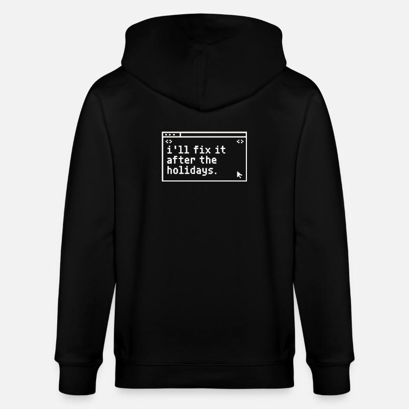 Nach den Urlauben: Fix It IT - Stanley/Stella Unisex Bio-Kapuzenjacke CULTIVATOR  - Schwarz