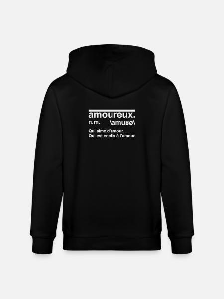 Lovers Definition Dictionary Style - Stanley/Stella CULTIVATOR  Unisex Organic Hooded Jacket - black