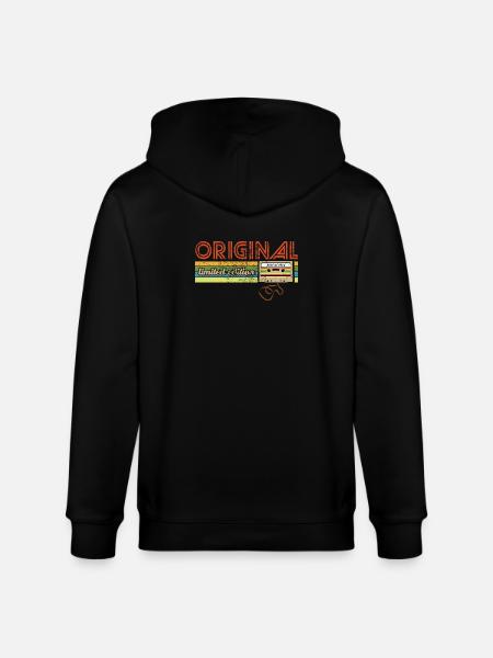 Original 1976 Limited Edition - Cassette - Stanley/Stella CULTIVATOR Unisex Organic Hooded Jacket - black