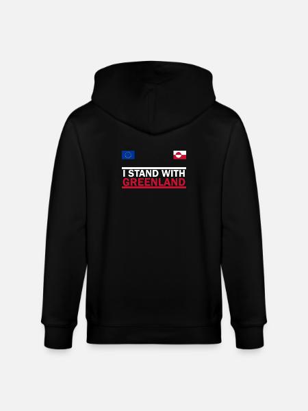 I support Greenland - Greenland - Stanley/Stella CULTIVATOR Unisex Organic Hooded Jacket - black