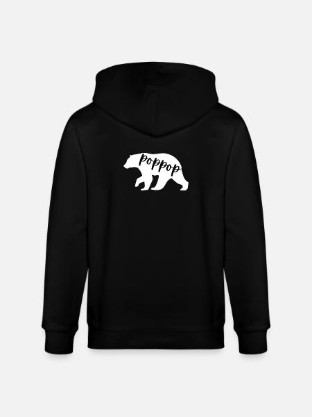 poppop bear - Stanley/Stella CULTIVATOR Unisex Organic Hooded Jacket - black