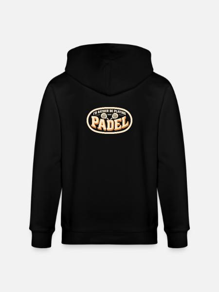 Padel Tennis Retro Spruch Geschenk - Stanley/Stella Unisex Bio-Kapuzenjacke CULTIVATOR  - Schwarz