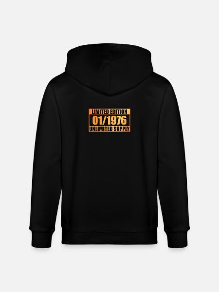 50th Anniversary Limited Edition - ꝏ Supply 01/1976 - Stanley/Stella CULTIVATOR  Unisex Organic Hooded Jacket - black