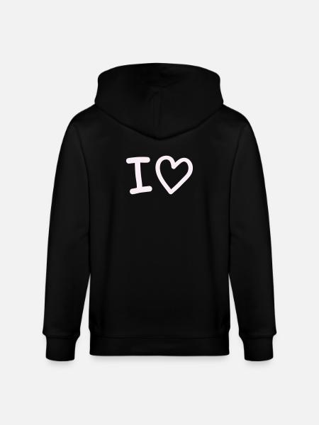 i_love - Veste à capuche bio CULTIVATOR Stanley/Stella Unisexe - noir