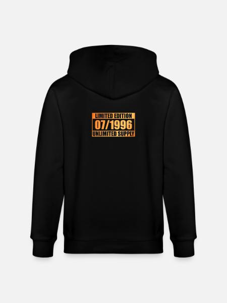 30th Anniversary Limited Edition - ꝏ Supply 07/1996 - Stanley/Stella CULTIVATOR  Unisex Organic Hooded Jacket - black