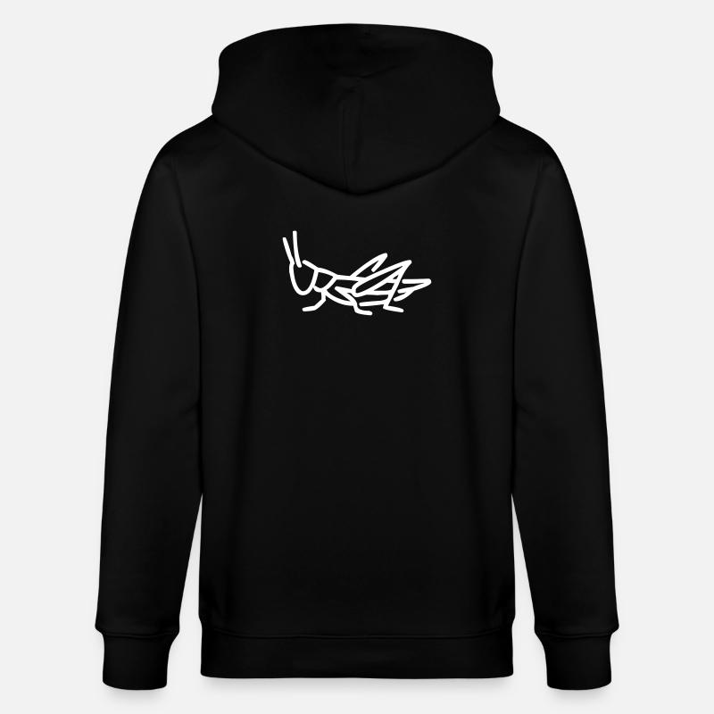 A grasshopper - Stanley/Stella CULTIVATOR  Unisex Organic Hooded Jacket - black