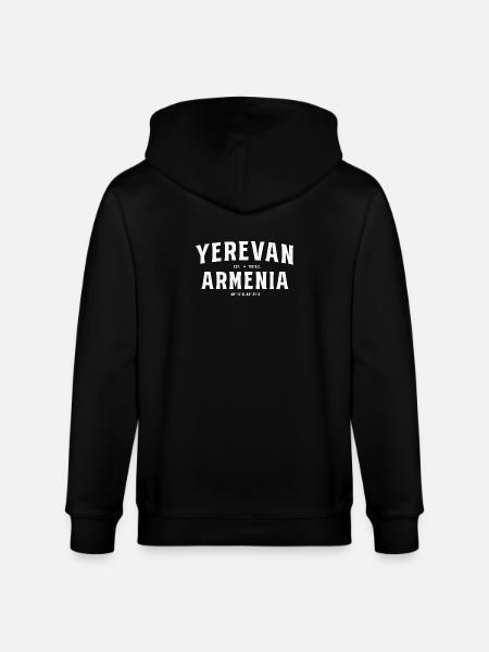Coordonnées d’Arménie d’Erevan - Veste à capuche bio CULTIVATOR Stanley/Stella Unisexe - noir