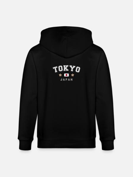 Tokyo Japan - Stanley/Stella CULTIVATOR  Unisex Organic Hooded Jacket - black