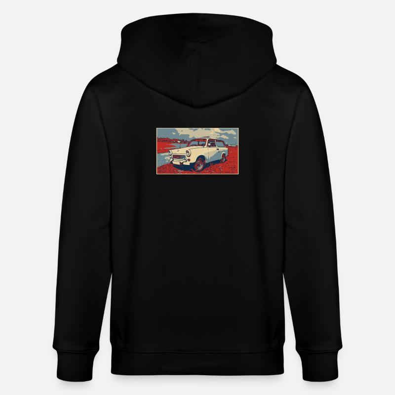 Trabant DDR - Stanley/Stella Unisex Bio-Kapuzenjacke CULTIVATOR  - Schwarz