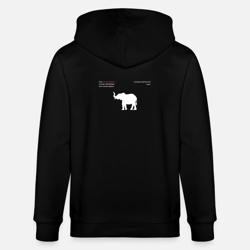 Elefant - Stanley/Stella Unisex Bio-Kapuzenjacke CULTIVATOR  - Schwarz