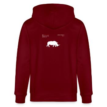 Rhinocéros - Veste à capuche bio CULTIVATOR Stanley/Stella Unisexe - bordeaux - Dos - Anna (173cm)