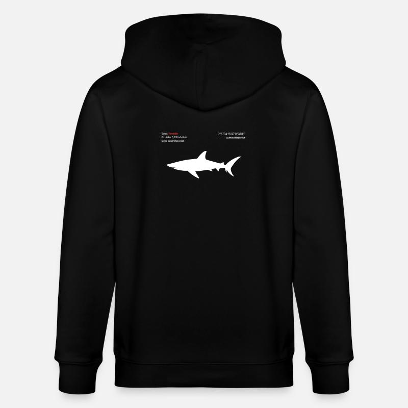 Requin - Veste à capuche bio CULTIVATOR Stanley/Stella Unisexe - noir