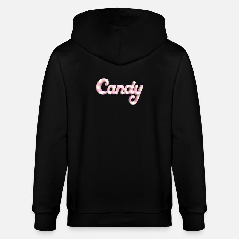 Candy Lettering - Rendu 3D style Candy - Veste à capuche bio CULTIVATOR Stanley/Stella Unisexe - noir