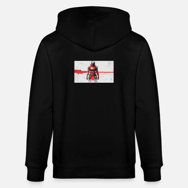 Futuristischer Cyber-Samurai - Stanley/Stella Unisex Bio-Kapuzenjacke CULTIVATOR  - Schwarz