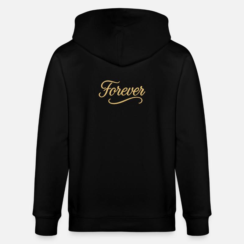 Élégant Gold Script Forever Design - Veste à capuche bio CULTIVATOR Stanley/Stella Unisexe - noir