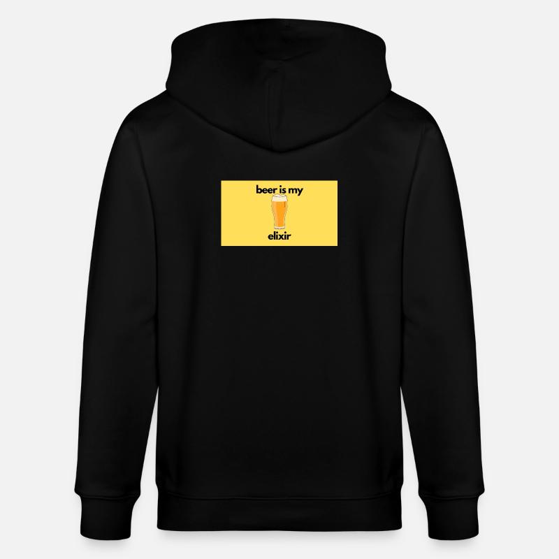 Élixir de bière – Design en verre - Veste à capuche bio CULTIVATOR Stanley/Stella Unisexe - noir