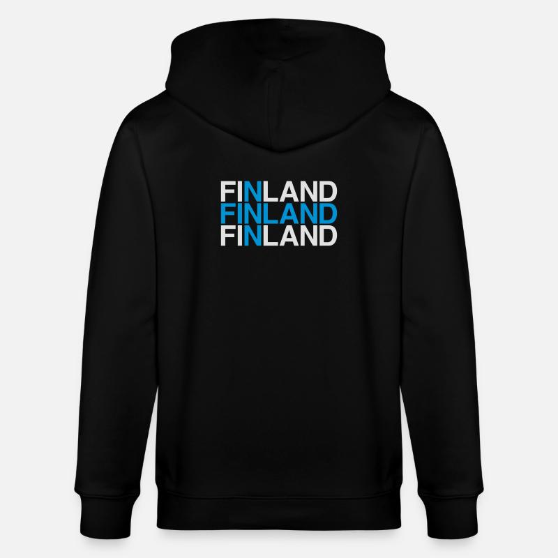 Drapeau de la FINLANDE - Veste à capuche bio CULTIVATOR Stanley/Stella Unisexe - noir