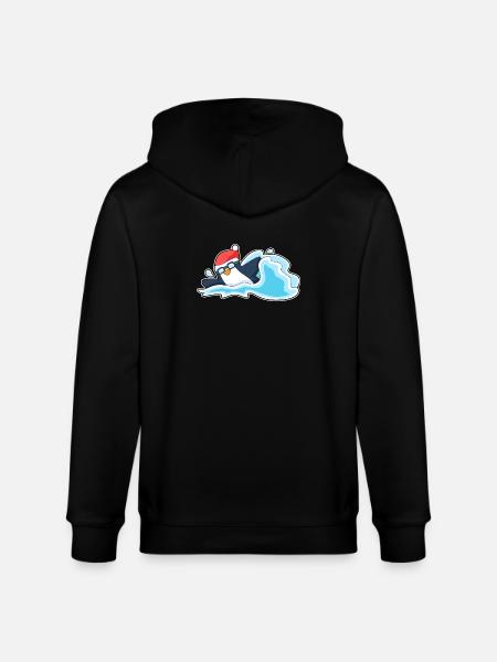 Pingouin Noël baignade - Veste à capuche bio CULTIVATOR Stanley/Stella Unisexe - noir