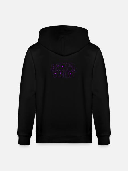 Purple Karlsruhe Throw-Up Graffiti - Stanley/Stella CULTIVATOR Unisex Organic Hooded Jacket - black
