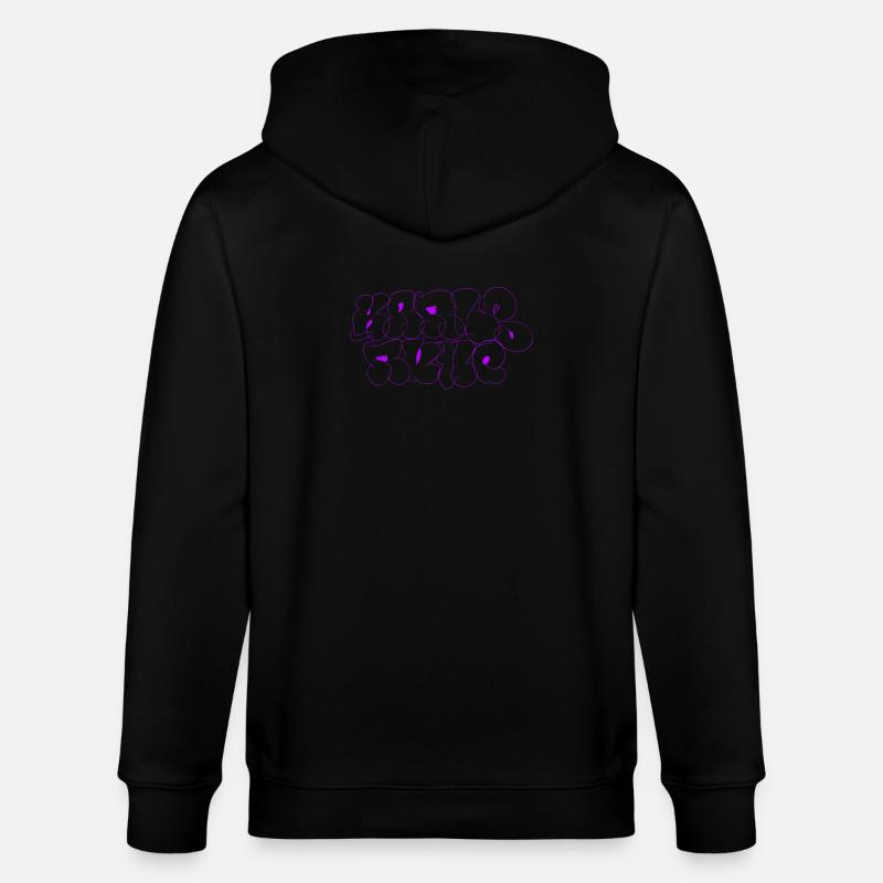 Graffiti violet de Karlsruhe Vomissement - Veste à capuche bio CULTIVATOR Stanley/Stella Unisexe - noir
