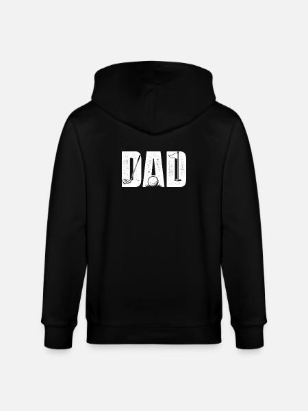 Dad Golf Player Father Fairway Lover - Stanley/Stella CULTIVATOR  Unisex Organic Hooded Jacket - black