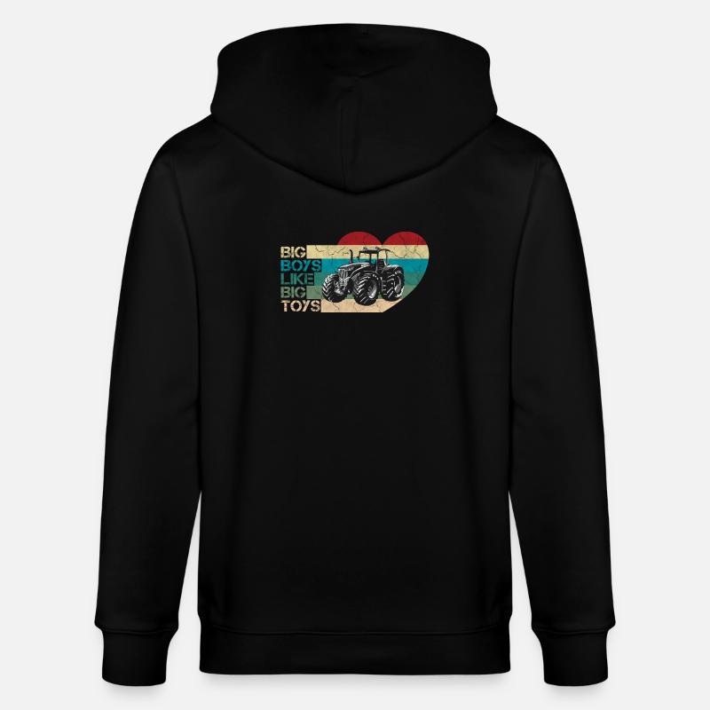 Big Boys Retro - Veste à capuche bio CULTIVATOR Stanley/Stella Unisexe - noir
