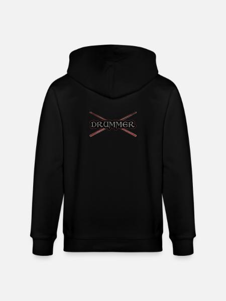 Drummer - Drums drum set Outfit - Stanley/Stella CULTIVATOR  Unisex Organic Hooded Jacket - black