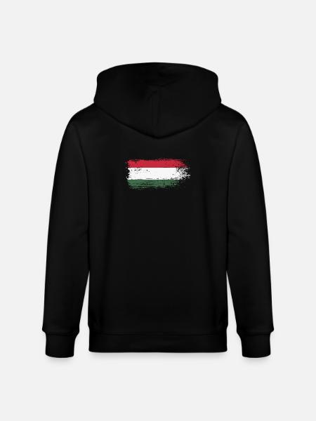 Hungarian Brush Flag - Stanley/Stella CULTIVATOR Unisex Organic Hooded Jacket - black