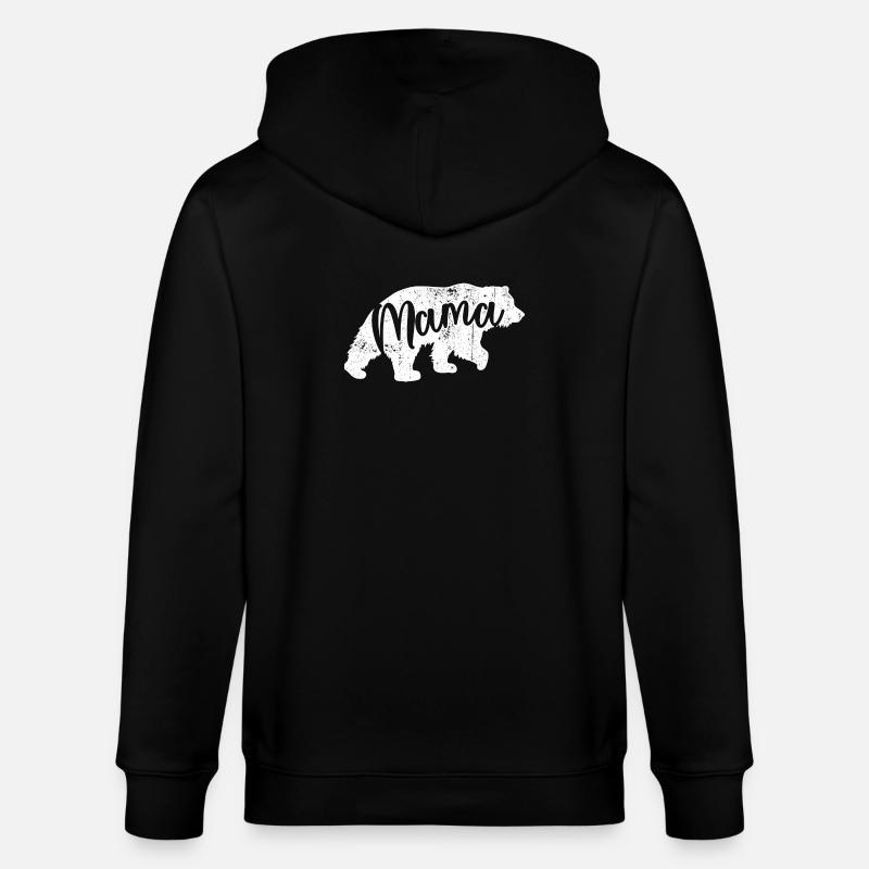 Mama Bear Script Logo - Veste à capuche bio CULTIVATOR Stanley/Stella Unisexe - noir