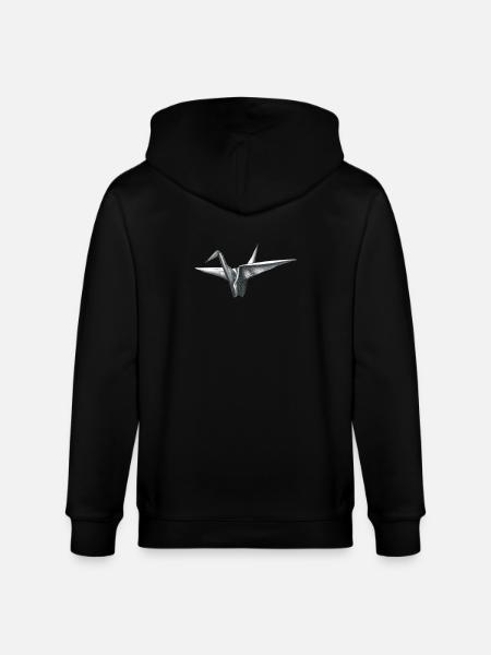 Origami Vogel Grau - Stanley/Stella Unisex Bio-Kapuzenjacke CULTIVATOR - Schwarz