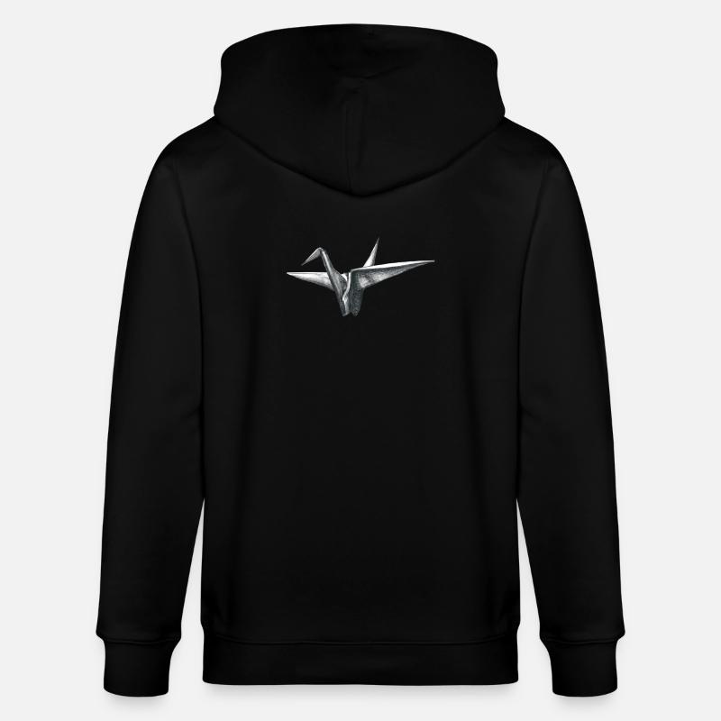 Origami Vogel Grau - Stanley/Stella Unisex Bio-Kapuzenjacke CULTIVATOR  - Schwarz