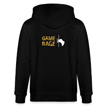 GAME RAGE!! Break the screen! - Stanley/Stella CULTIVATOR  Unisex Organic Hooded Jacket - black - Back - Anna (173cm)