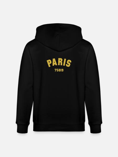 PARIS 19th arrondissement - Stanley/Stella CULTIVATOR Unisex Organic Hooded Jacket - black