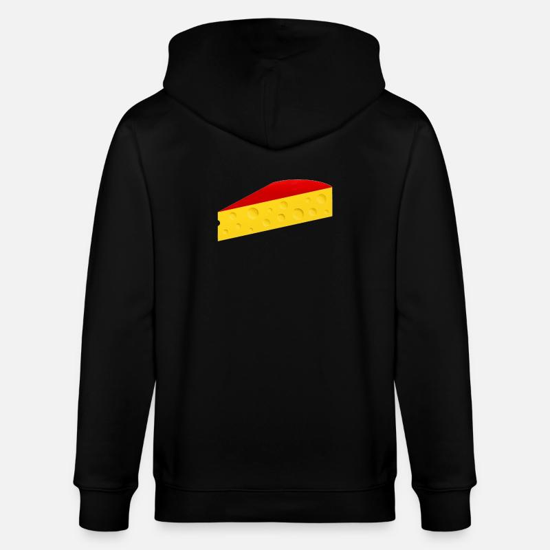 Quartier de fromage à croûte rouge - Veste à capuche bio CULTIVATOR Stanley/Stella Unisexe - noir