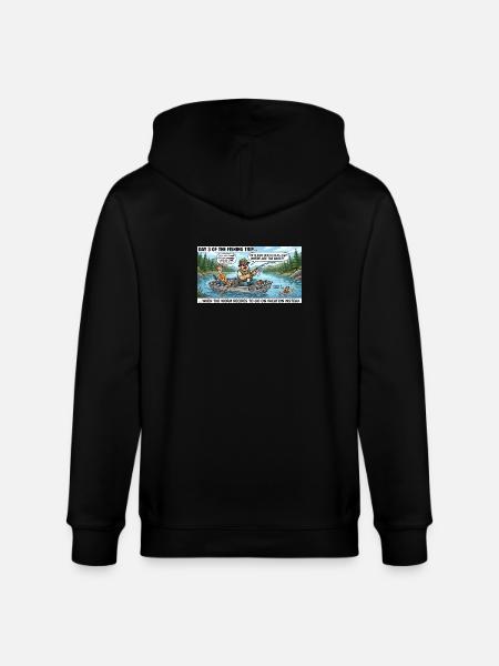 Bass Bandits Fishing Trip - Stanley/Stella CULTIVATOR  Unisex Organic Hooded Jacket - black
