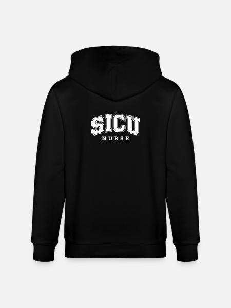SICU Nurse - Surgical Intensive Care Unit - Stanley/Stella CULTIVATOR Unisex Organic Hooded Jacket - black