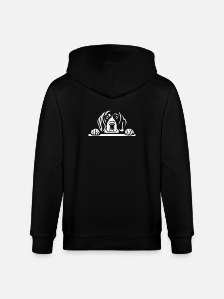 Beagle Head "Black Edition" - Stanley/Stella CULTIVATOR Unisex Organic Hooded Jacket - black