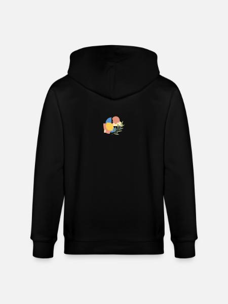 Summer Shell Leaf Collage - Stanley/Stella CULTIVATOR Unisex Organic Hooded Jacket - black