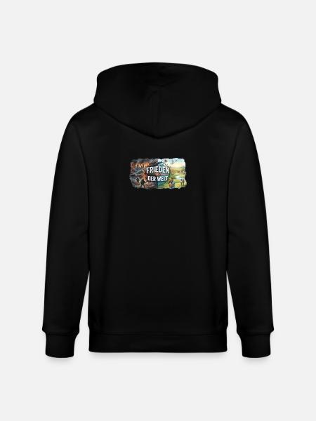 Frieden der Welt - Stanley/Stella Unisex Bio-Kapuzenjacke CULTIVATOR - Schwarz