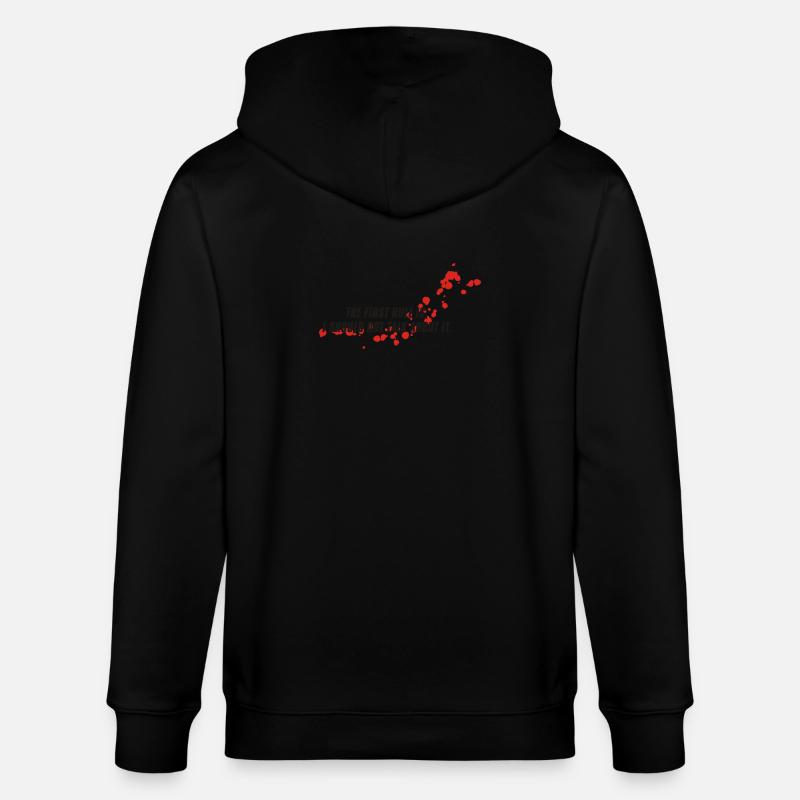 blutfleck - blood - blut - Stanley/Stella Unisex Bio-Kapuzenjacke CULTIVATOR  - Schwarz