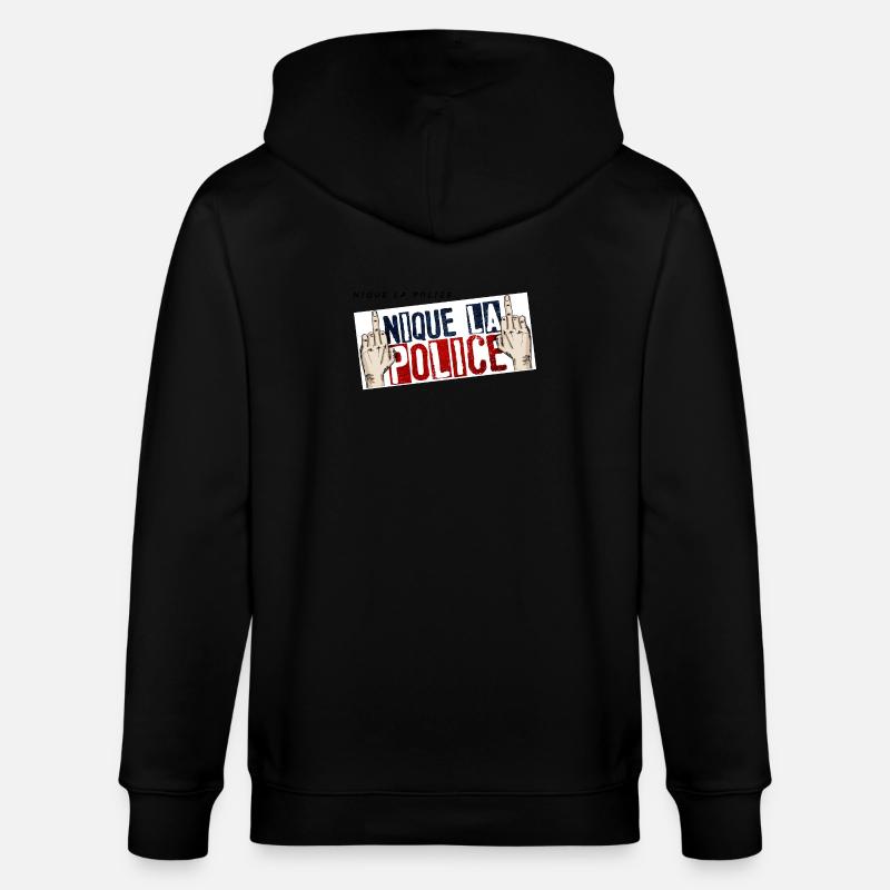 Fick die Polizei - Stanley/Stella Unisex Bio-Kapuzenjacke CULTIVATOR  - Schwarz