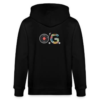 O.G. Original Gangsta Old School Hip Hop Ikone - Stanley/Stella Unisex Bio-Kapuzenjacke CULTIVATOR  - Schwarz - Hinten - Anna (173cm)