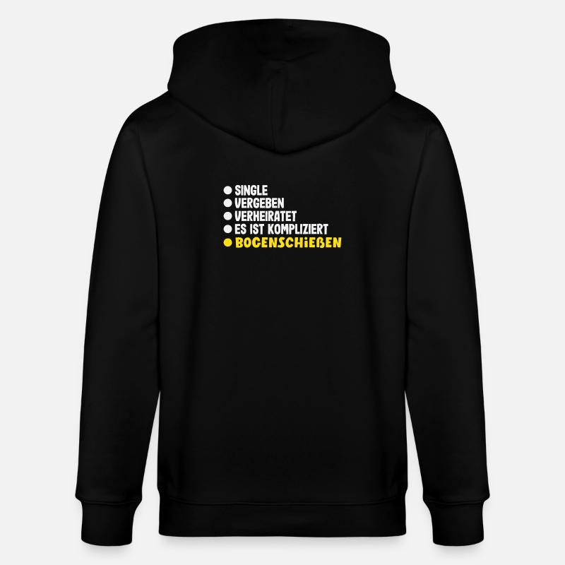 Ich gehe Bogenschießen - Stanley/Stella Unisex Bio-Kapuzenjacke CULTIVATOR  - Schwarz