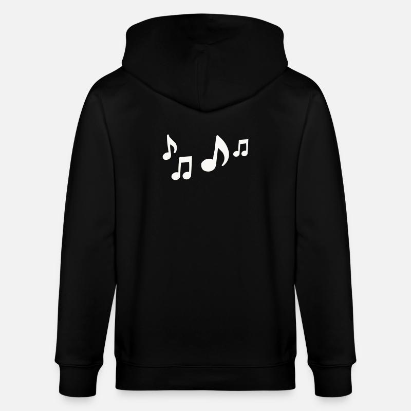 Silhouette du flux des notes - Veste à capuche bio CULTIVATOR Stanley/Stella Unisexe - noir