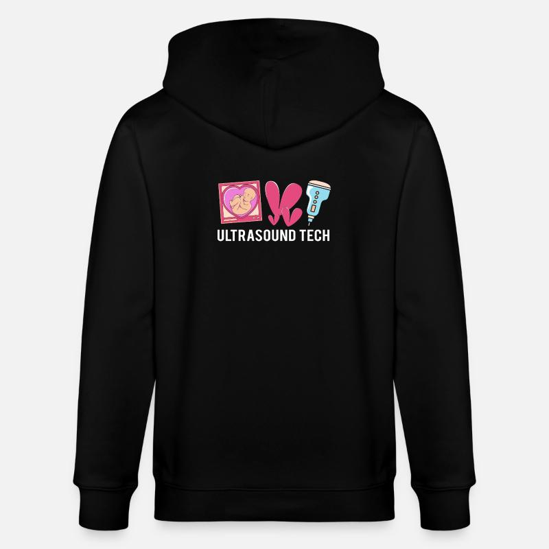 Ultraschall Techniker Ultraschalltechniker - Stanley/Stella Unisex Bio-Kapuzenjacke CULTIVATOR - Schwarz